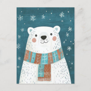 Weihnachts-Polar-Bärenkarte Postkarte