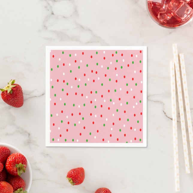 Weihnachts-Polka-Dots Serviette (Beispiel)