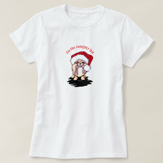 Weihnachts-Pomeranian T-Shirt (Design vorne)
