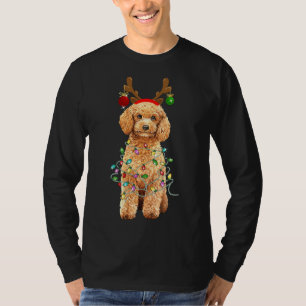 Weihnachts Poodle Funng Xmas Lights T-Shirt