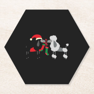 Weihnachts-Poodles Weihnachtshunde Weihnachts-Pood Untersetzer
