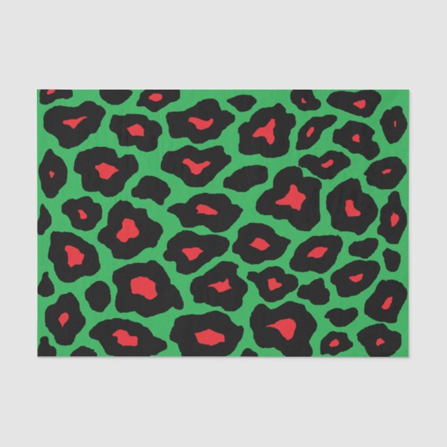 Weihnachts-Pop Leopard Seidenpapier (Vorderseite)