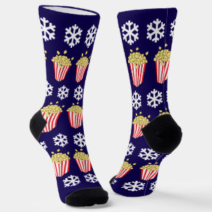 Weihnachts-Popcorn-Kinoabend-Novität Festlich Socken