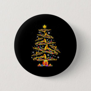 Weihnachts-Posaunist Xmas-Baum Jazz-Musik Liebhabe Button