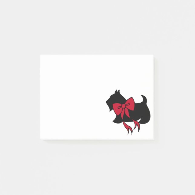 Weihnachts-Post-it-Notes-Geschenk mit schottischem Post-it Klebezettel (Vorderseite)