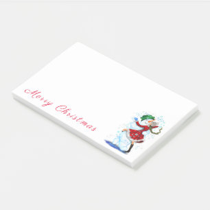 Weihnachts-Post-it®-Notizen Snowman- und Girl-Tänz Post-it Klebezettel