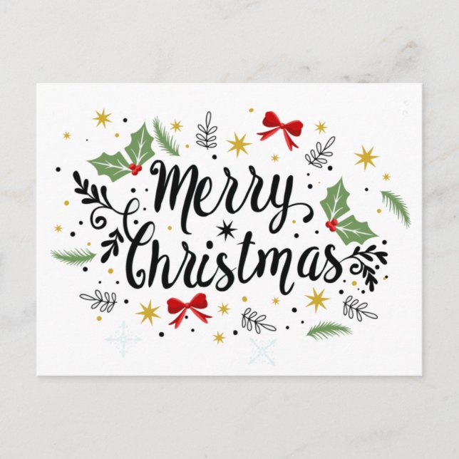 Weihnachts-Postkarte - Frohe Weihnachten (Vorderseite)