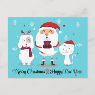 Weihnachts-Postkarte für Haustiergeschäfte Feiertagspostkarte