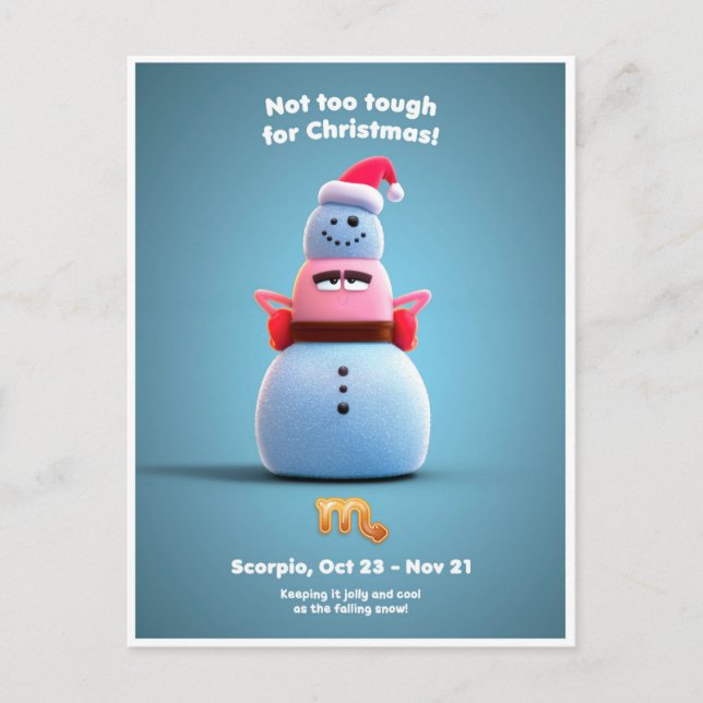 Weihnachts-Postkarte für Scorpio Postkarte (Vorderseite)