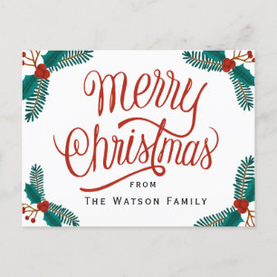 Weihnachts-Postkarte, Happy Holiday Card Einladungspostkarte