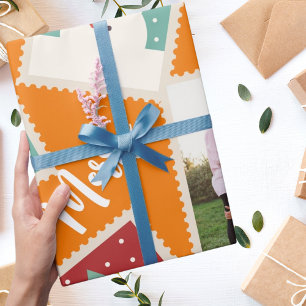Weihnachts-Postwertzeichen Lustig Personalisierte Geschenkpapier