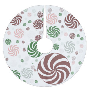Weihnachts-Pretzel-Muster-Baumrock - gebürstet Polyester Weihnachtsbaumdecke