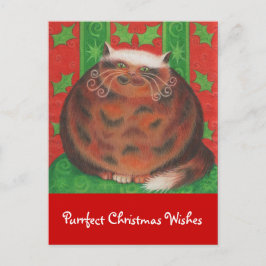 Weihnachts-Pud 'Purfect Christmas Wunsche' Postkar Feiertagspostkarte