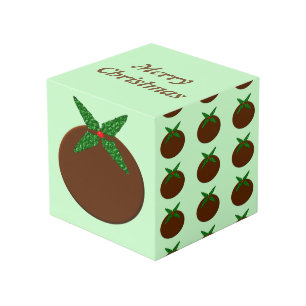 Weihnachts-Pudding Custom Foto Cube Würfel
