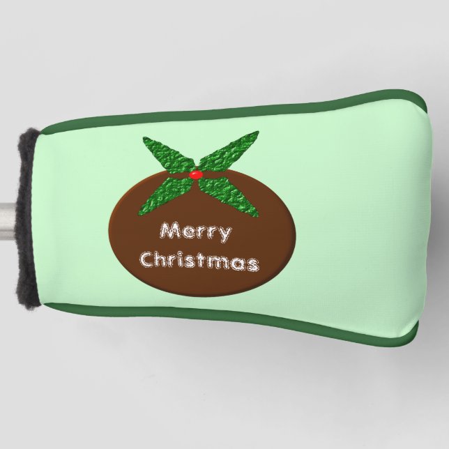 Weihnachts Pudding Custom Golf Putter Cover Golf Headcover (Vorderseite)
