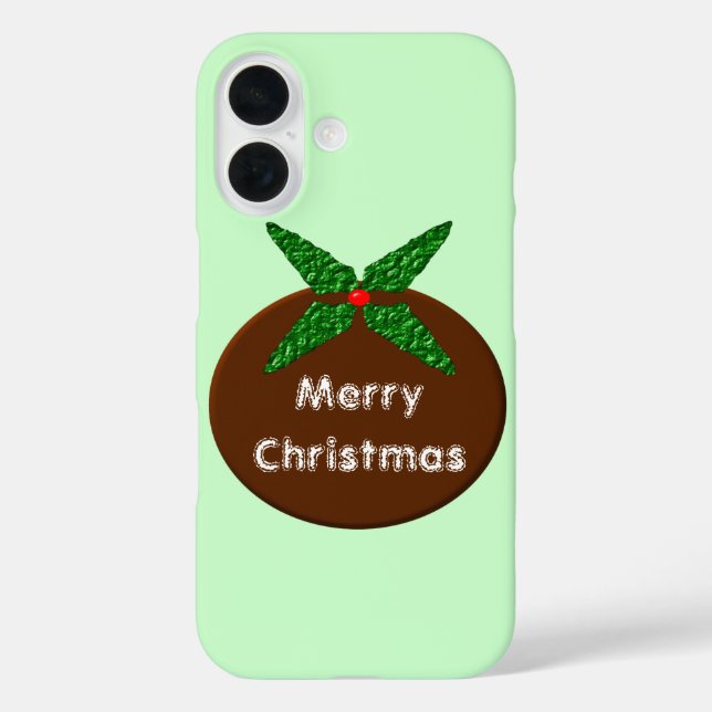 Weihnachts-Pudding individualisierbare iPhone Case (Rückseite)