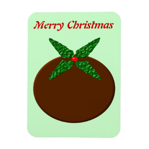 Weihnachts-Pudding individualisierbares Premium Ma Magnet