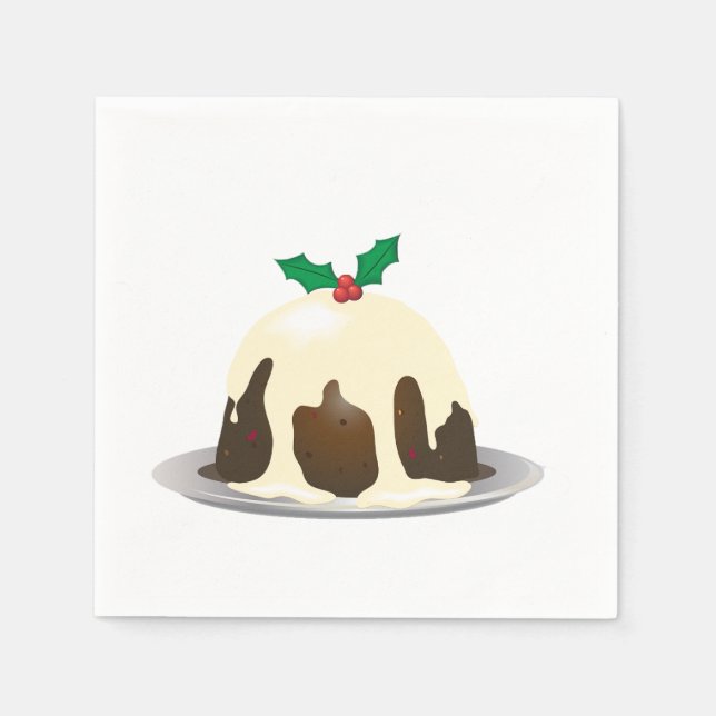 Weihnachts-Pudding Paper Napkins Serviette (Vorderseite)