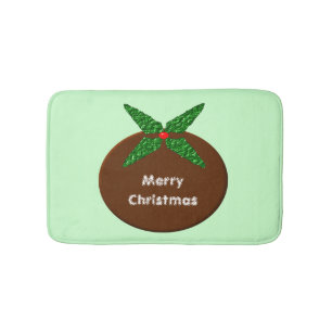 Weihnachts-Pudding Personalisiert Bath Mat Badematte