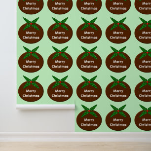 Weihnachts Pudding Personalisiert Gemustert Tapete