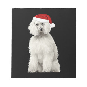 Weihnachts-Pudel Weihnachtsbaum Hund Welpe Aquarel Notizblock