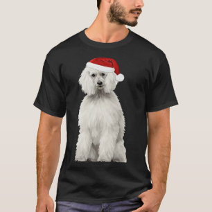 Weihnachts-Pudel Weihnachtsbaum Hund Welpe Aquarel T-Shirt