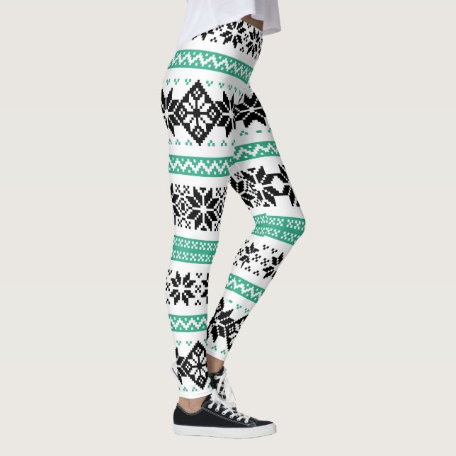 Weihnachts-Pullover-Muster Leggings (Rechts)