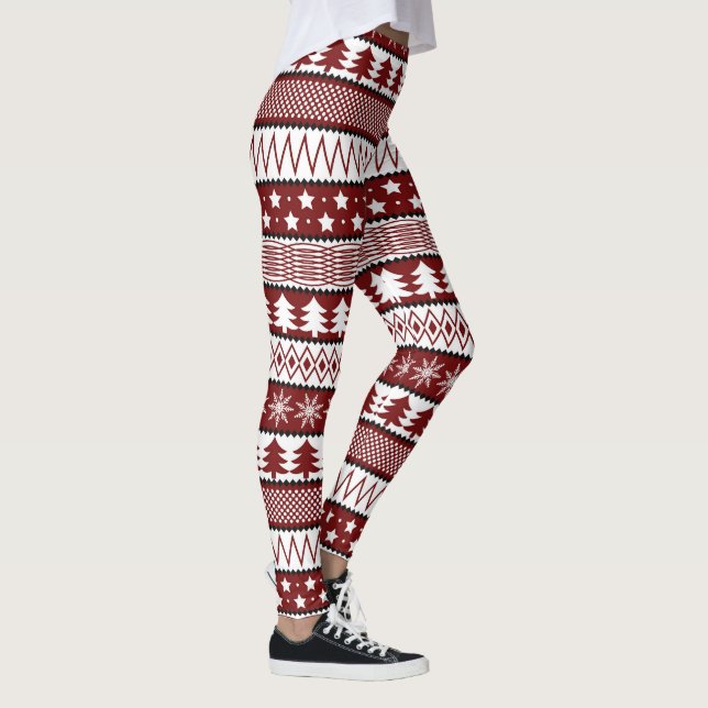 Weihnachts-Pullover-Muster Leggings (Rechts)