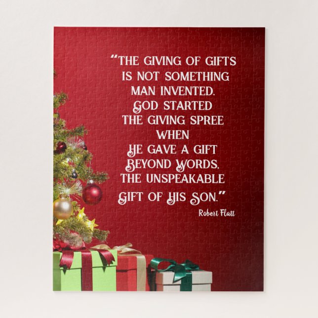 Weihnachts-Puzzle das erste Geschenk gegeben Puzzle (Vertikal)