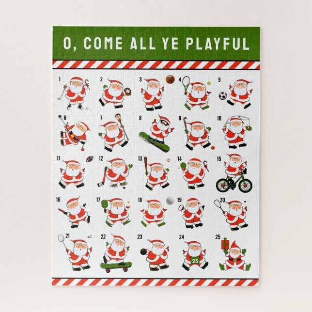 Weihnachts-Puzzle für Sportfans Puzzle (Vertikal)