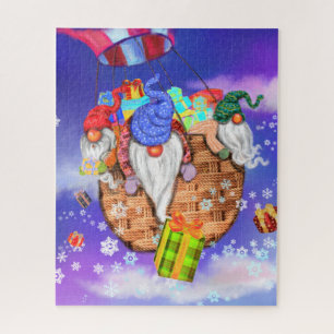 Weihnachts-Puzzle Geschenke mit Luftballon Puzzle