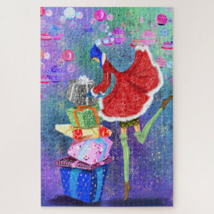 Weihnachts-Puzzle-Mädchen mit Geschenken für Sie M Puzzle