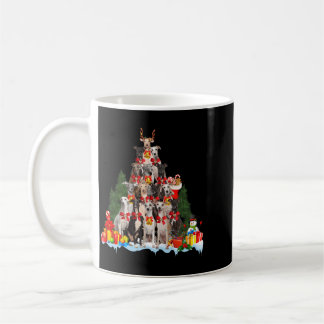 Weihnachts-Pyjama-Ghound-Weihnachtsbaum-Geschenke- Kaffeetasse