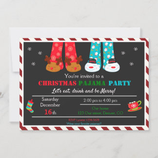 Weihnachts-Pyjama-Party Einladung
