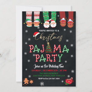 Weihnachts-Pyjama-Party-Einladung Einladung