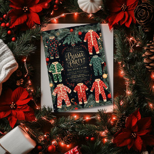 Weihnachts-Pyjama-Party Feiertags-Pyjama-Party Einladung