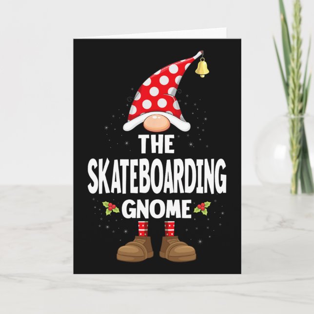 Weihnachts-Pyjama passend: Der Skateboard fahrende Karte (Vorderseite)