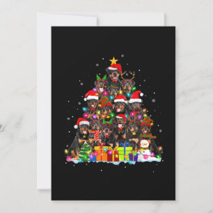 Weihnachts-Pyjama-Rottweiler-Baum-Xmas-Hund-Vater- Einladung
