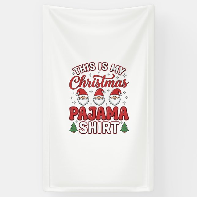 Weihnachts-Pyjama-Shirt Gnom Feiertagsdesign Banner (Vertikal)