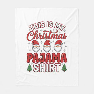 Weihnachts-Pyjama-Shirt Gnom Feiertagsdesign Fleecedecke