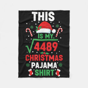 Weihnachts-Pyjama-Shirt Lustig 67 Sechs Sieben Qua Fleecedecke