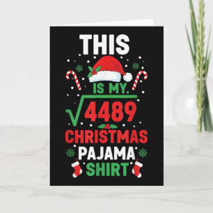 Weihnachts-Pyjama-Shirt Lustig 67 Sechs Sieben Qua Karte