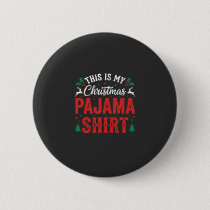 Weihnachts-Pyjama-Shirt Lustiger Urlaub Button