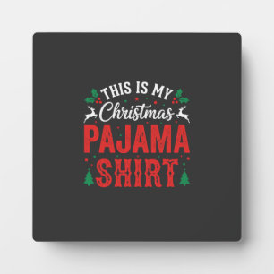Weihnachts-Pyjama-Shirt Lustiger Urlaub Fotoplatte