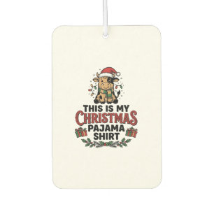 Weihnachts-Pyjama-Shirt Süße Kuh Holiday Design_1 Autolufterfrischer