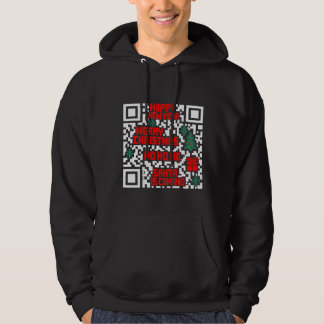 Weihnachts-QR-Code-Geschenk Hoodie