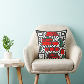 Weihnachts-QR-Code-Geschenk Kissen