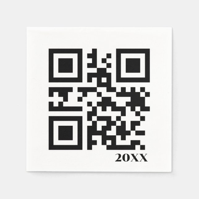 Weihnachts-QR-Code Serviette (Vorderseite)