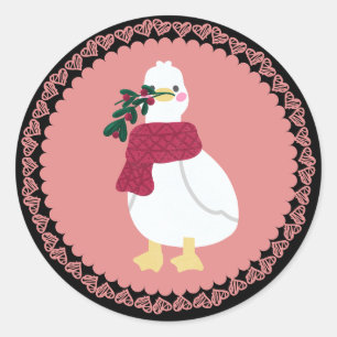 Weihnachts-Quackers-Aufkleber Runder Aufkleber