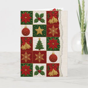 Weihnachts-Quadratmuster Karte
